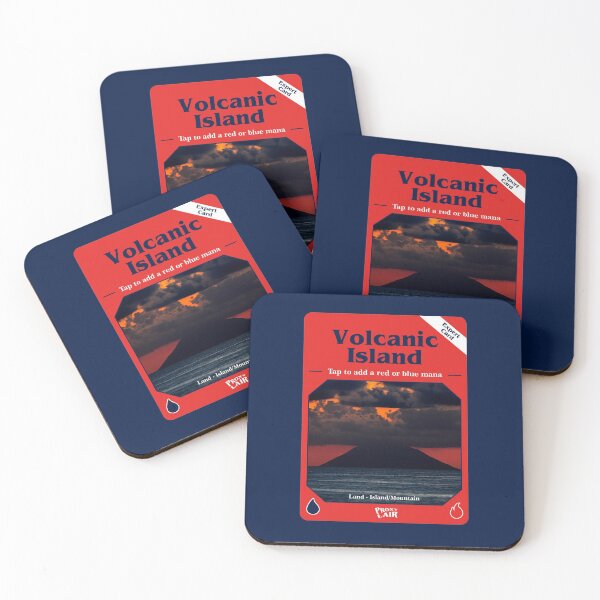 Item preview, MTG - D&D - Volcanic Island - Dual Land - Red/Blue - Proxy Lair designed and sold by Proxy-Lair.