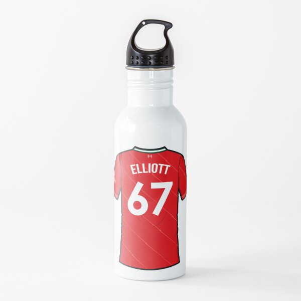 Harvey Elliott 67 Liverpool Home Shirt Jersey Squad 2021 - 2022 Water Bottle