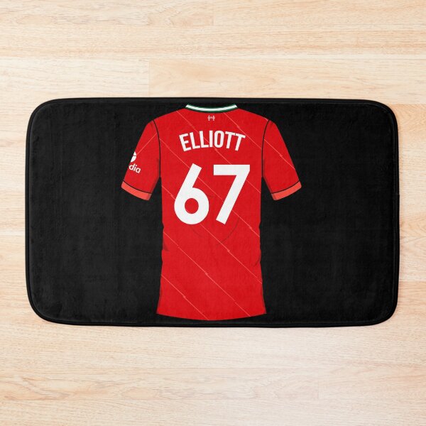 Harvey Elliott 67 Liverpool Home Shirt Jersey Squad 2021 - 2022 Bath Mat
