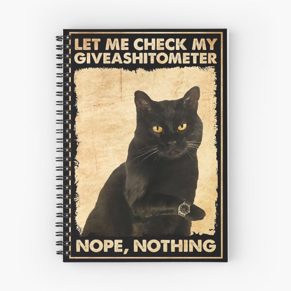 Item preview, Cat Poster - Let Me Check My Giveashitometer Nope Nothing, Black Cat designed and sold by Harrison-Dream.