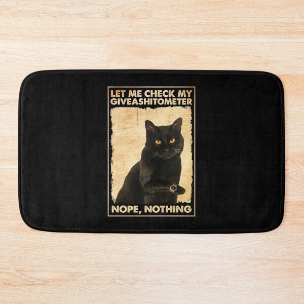 Item preview, Cat Poster - Let Me Check My Giveashitometer Nope Nothing, Black Cat designed and sold by Harrison-Dream.