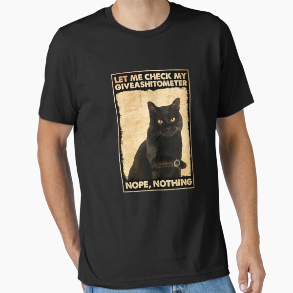 Item preview, Cat Poster - Let Me Check My Giveashitometer Nope Nothing, Black Cat designed and sold by Harrison-Dream.