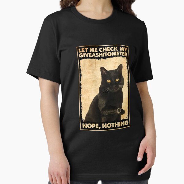 Item preview, Cat Poster - Let Me Check My Giveashitometer Nope Nothing, Black Cat designed and sold by Harrison-Dream.