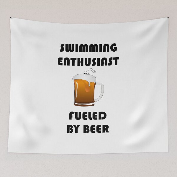 Item preview, SWIMMING ENTHUSIAST FUELED BY BEER designed and sold by DomGDesign.
