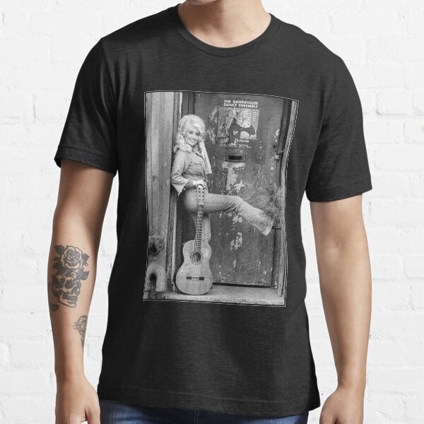 Dolly Parton Black & White Guitar Photo Essential T-Shirt
