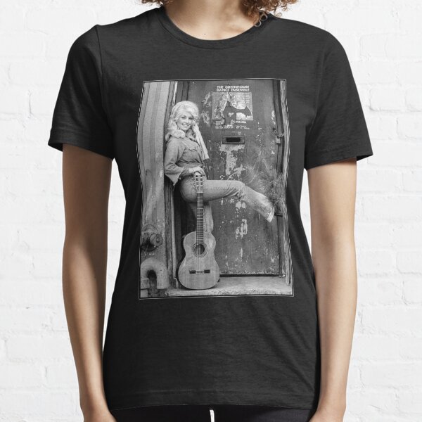 Dolly Parton Black & White Guitar Photo Essential T-Shirt