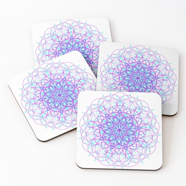 Artikelvorschau, Lila blaues Stachel-Mandala entworfen und verkauft von BelAnnGrey.