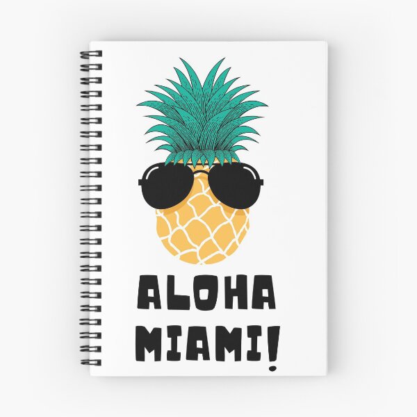 Item preview, Hawaiian Pineapple Wearing Sun Glassess Saying Aloha Miami designed and sold by catchyology.