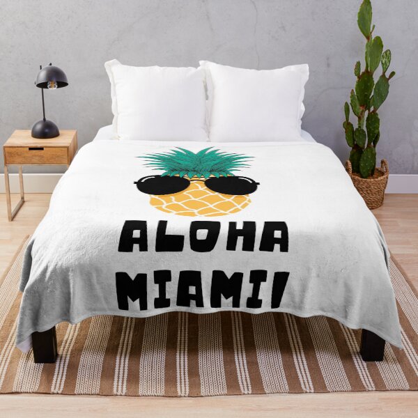 Item preview, Hawaiian Pineapple Wearing Sun Glassess Saying Aloha Miami designed and sold by catchyology.