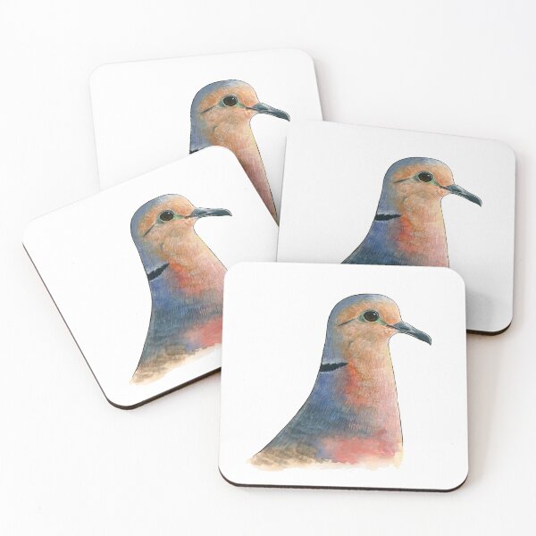 Item preview, Colorful watercolor ringneck dove designed and sold by CarolineJordaan.