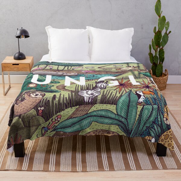 Item preview, Detailed Colorful Vector Illustration Wild Life Jungle with Different Animals Birds Plants designed and sold by Peekonet.