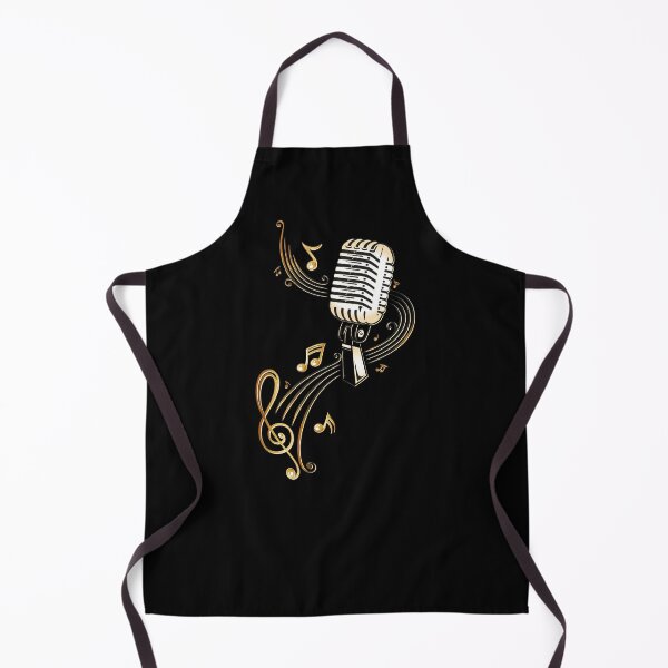 Item preview, Retro microphone with music notes and clef. designed and sold by Christine Krahl.