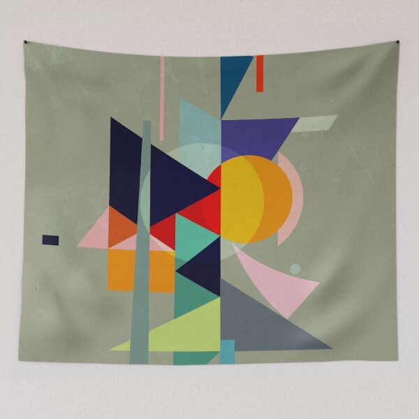 Item preview, Abstract composition - inspired by cubism, green  designed and sold by korasi.