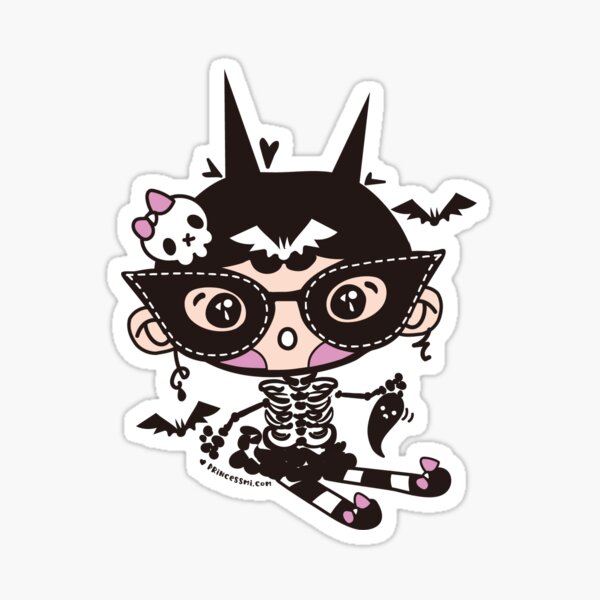 cute halloween whimsical cute girl illustration Sticker