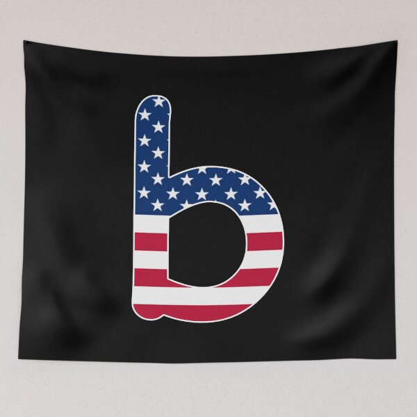 Item preview, Letter b Lower Case Alphabet American Flag b Gift designed and sold by Shariss.