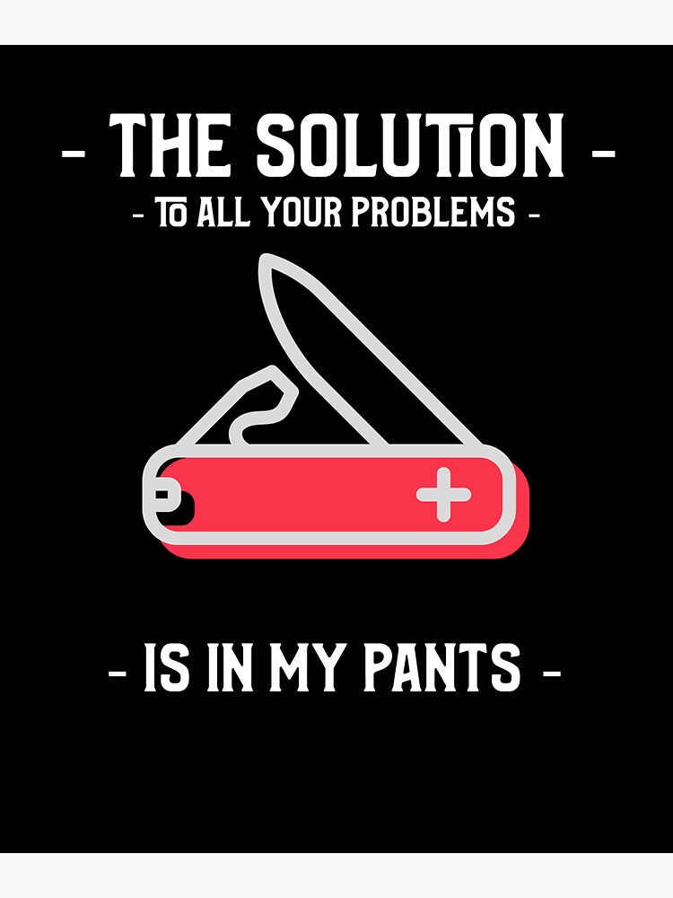 "The Solution To All Your Problems" Sticker for Sale by BertsTees