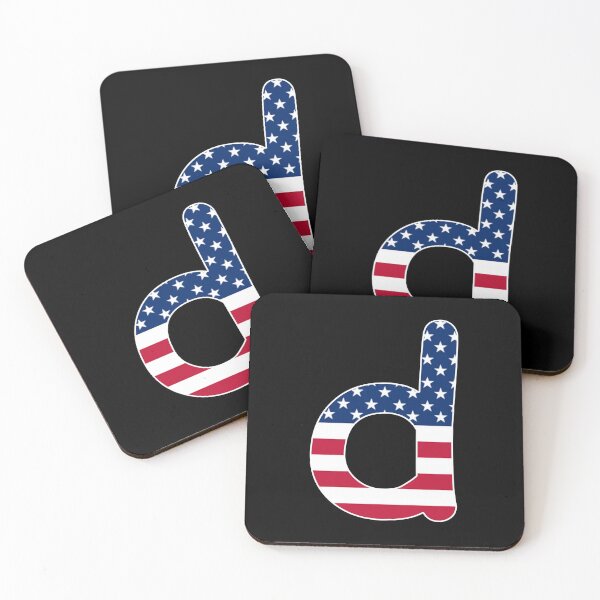 Artikelvorschau, Buchstabe d Kleinbuchstaben Alphabet amerikanische Flagge d Geschenk entworfen und verkauft von Shariss.
