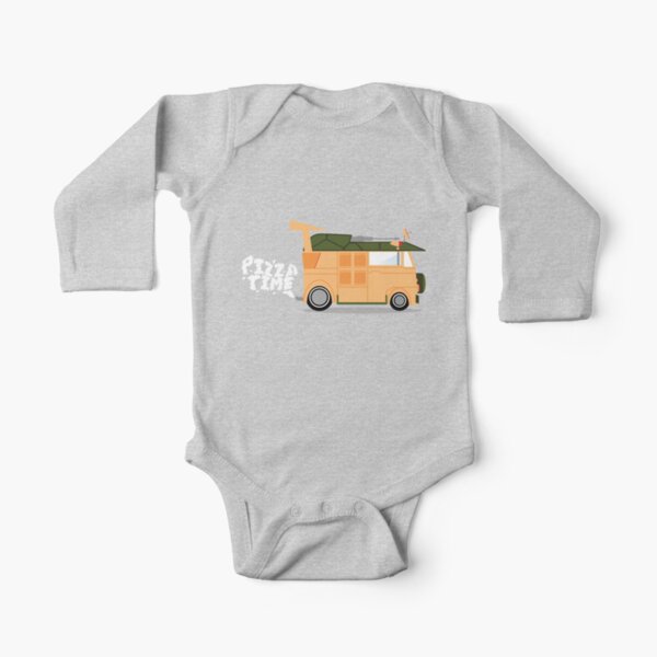 Pizza Time - Teenage Mutant Ninja Turtles Van Long Sleeve Baby One-Piece