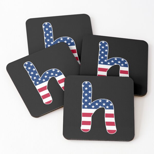 Artikelvorschau, Buchstabe h Kleinbuchstaben Alphabet amerikanische Flagge h Geschenk entworfen und verkauft von Shariss.