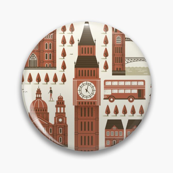 Item preview, Elegant London Attractions Collection Flat Style designed and sold by Peekonet.
