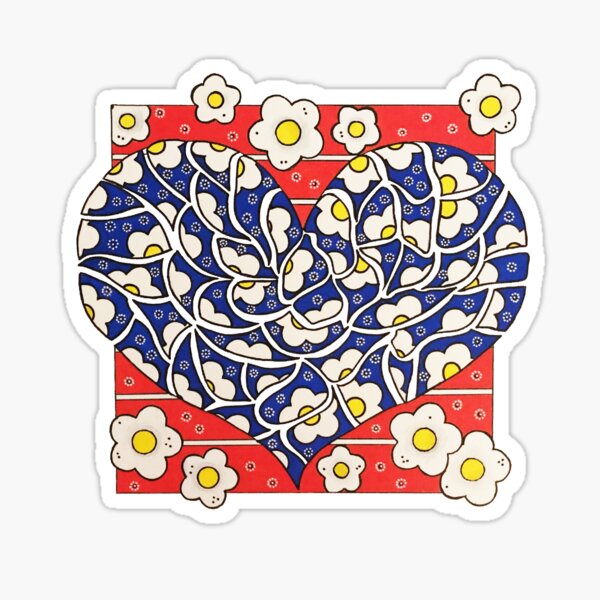 Ein HERZ voller Blumen Sticker