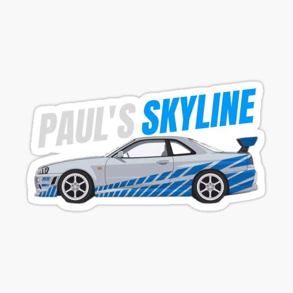 Fast and Furious Vinyl Graphic Decals Fits Nissan Skyline GTR R34