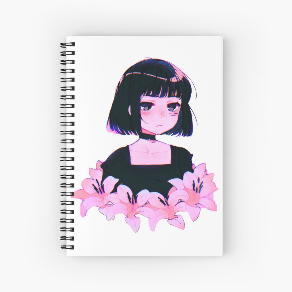 Aesthetic Anime Girl Pfp Sad Japanese Anime Aesthetic Spiral Notebook For Sale By Hbelmous