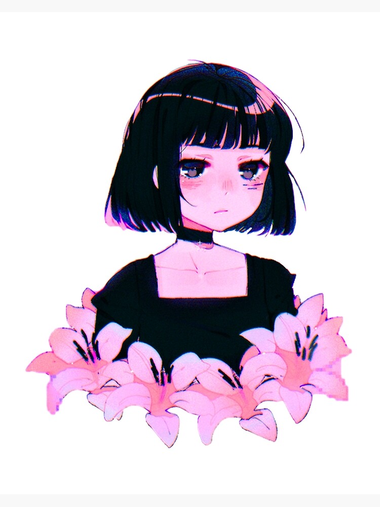 Aesthetic Anime Girl Pfp ,SAD JAPANESE ANIME AESTHETIC Art Board