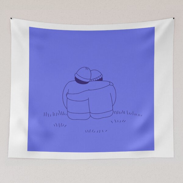 Item preview, Two Good Friends Sitting On The Grass, Arm In Arm designed and sold by AidenChen.