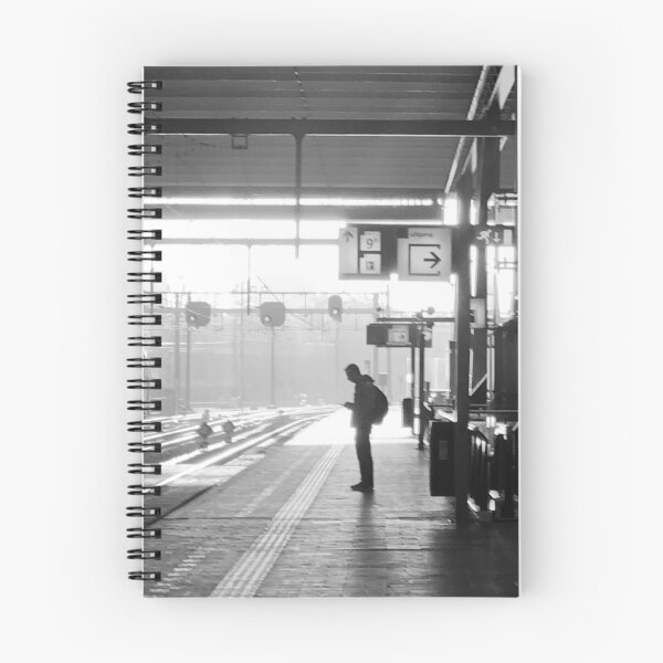 Item preview, Man waiting for train at Rotterdam Centraal. designed and sold by Noel Ali ⭐⭐⭐⭐⭐.