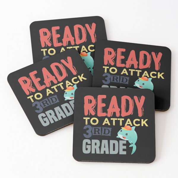 Item preview, Ready To Attack 3rd Grade Back To School Shark Shirts for Kids  designed and sold by Yobeli.