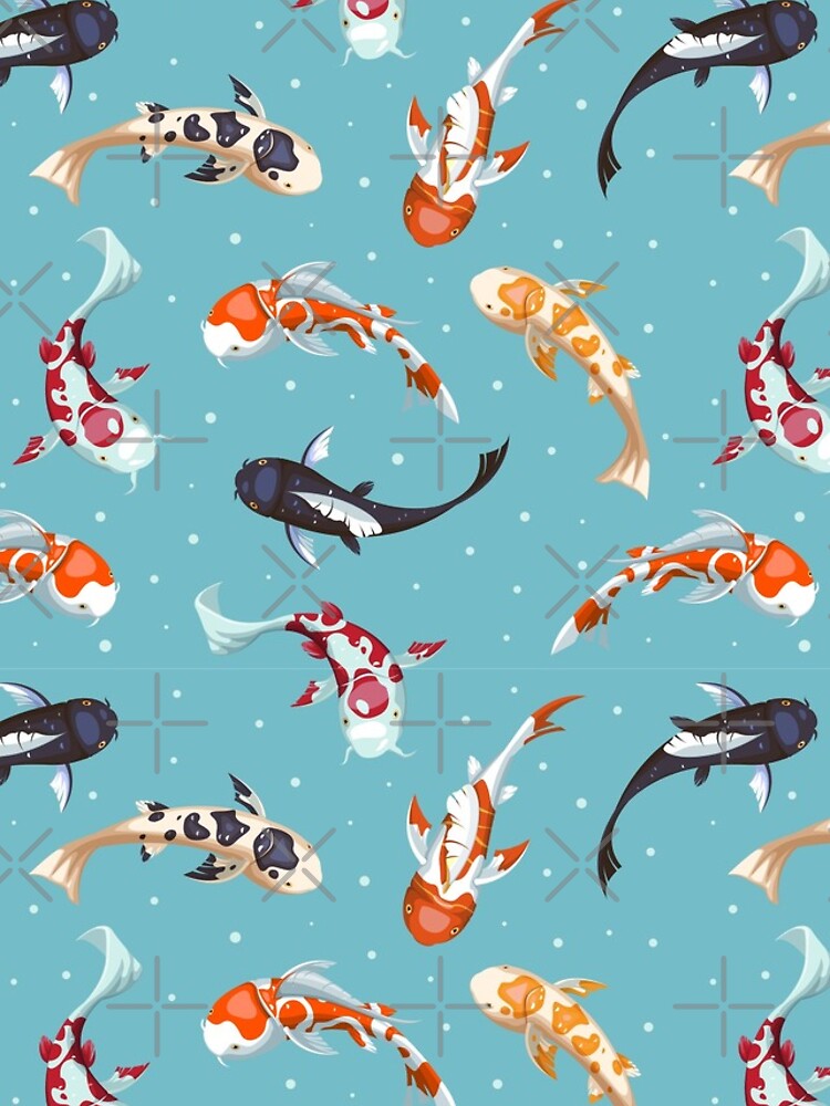 Japanese Koi Fish Fabric, Wallpaper and Home Decor | Spoonflower