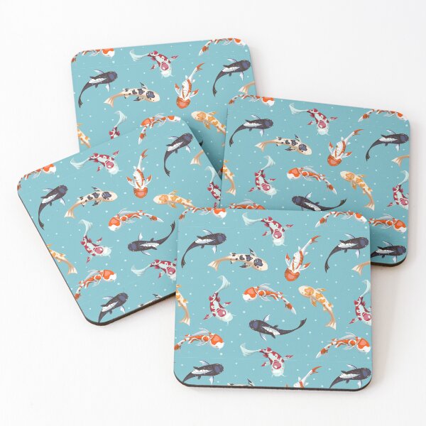 Item preview, Fish Seamless Pattern Gold Koi Pattern Wallpaper Design Japanese Fish Illustration designed and sold by Peekonet.