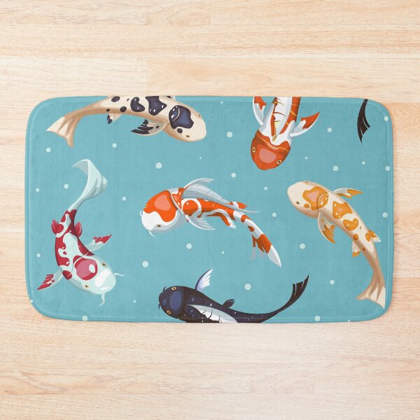 Item preview, Fish Seamless Pattern Gold Koi Pattern Wallpaper Design Japanese Fish Illustration designed and sold by Peekonet.