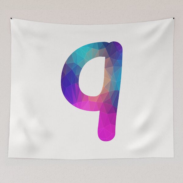 Item preview, Letter q Lower Case Alphabet q Colorful Art designed and sold by Shariss.