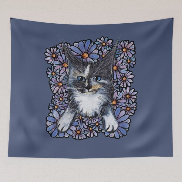 Item preview, Maine Coon Floral designed and sold by FrictionMaxxing.
