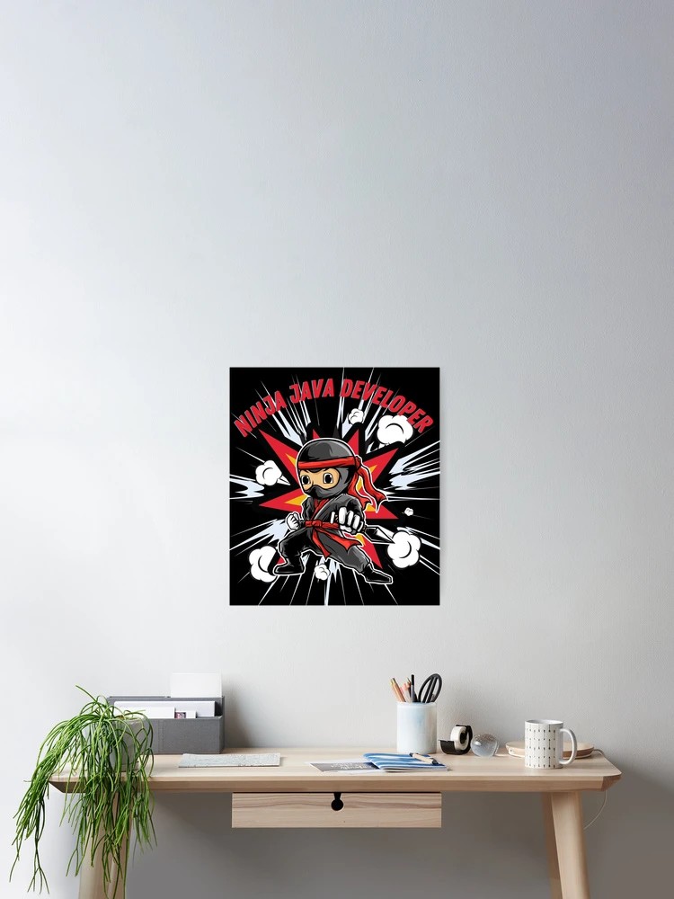 Thumbnail 2 of 3, Poster, Ninja Java Developer - Funny designed and sold by Programmer's  Life and Humor.
