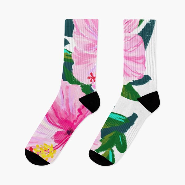Item preview, Pink hibiscus flowers designed and sold by orangerinka.