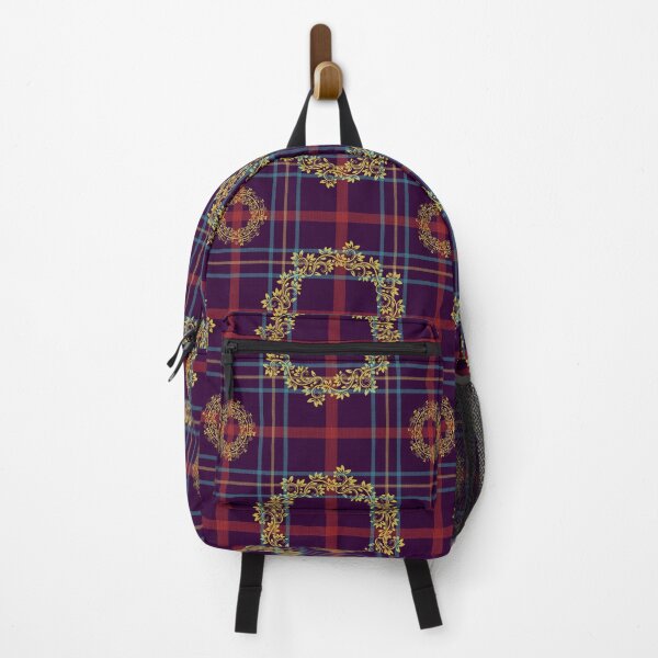 Item preview, Burgundy Plaid & Gold Wreath: Victorian Wine Heritage Pattern designed and sold by Art-PraveenRai.