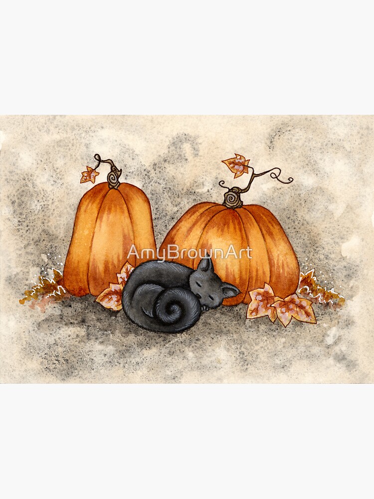 Pumpkin Nap by AmyBrownArt
