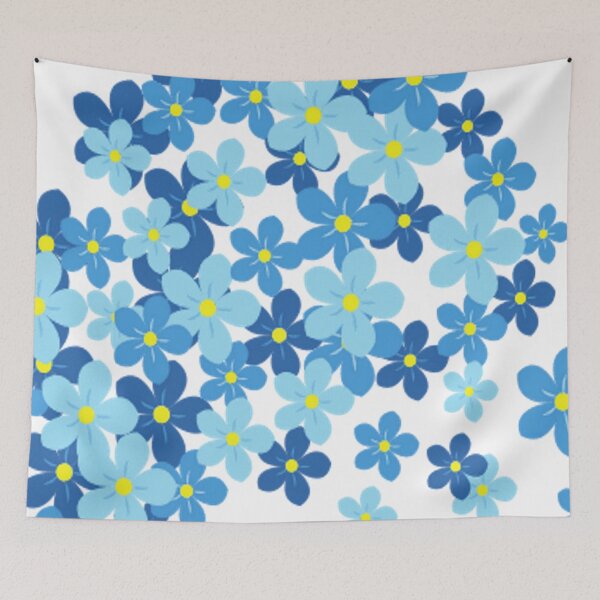Item preview, Blue Flowers Pattern designed and sold by Pinkaudi.