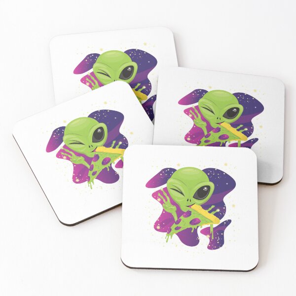 Item preview, Alien Eating Pizza In Space designed and sold by BeUTwo.