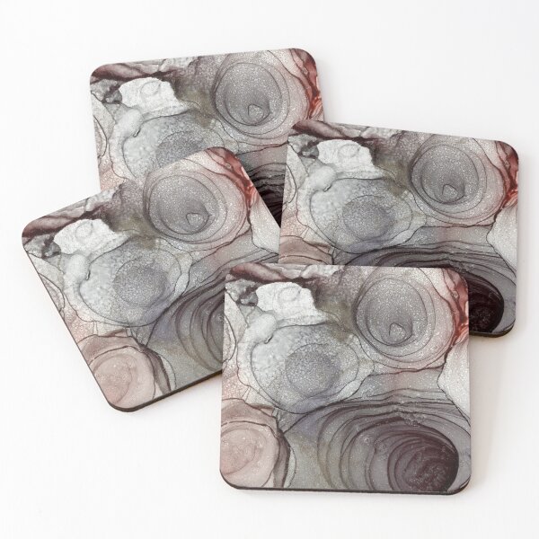 Item preview, Gray and Blush Abstract Roses designed and sold by MyAbstractInk.