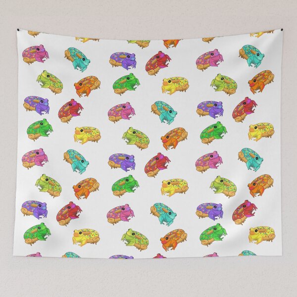 Item preview, Donut Frog Doodle Pattern designed and sold by FandomizedRose.