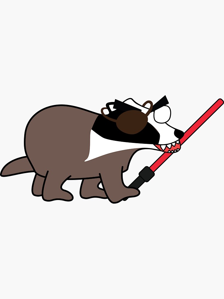 zombie pirate badger wielding a light saber by shortstack