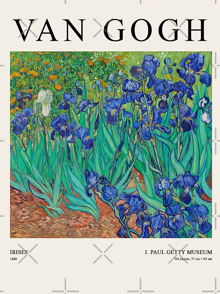 Vincent Van Gogh Irises (1889) Exhibition Design | Poster