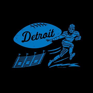 Vintage Football - Detroit Lions (Blue Detroit Wordmark) Magnet for Sale  by mollasani