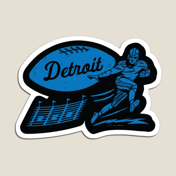 Vintage Football - Detroit Lions (Blue Detroit Wordmark) Magnet for Sale  by mollasani