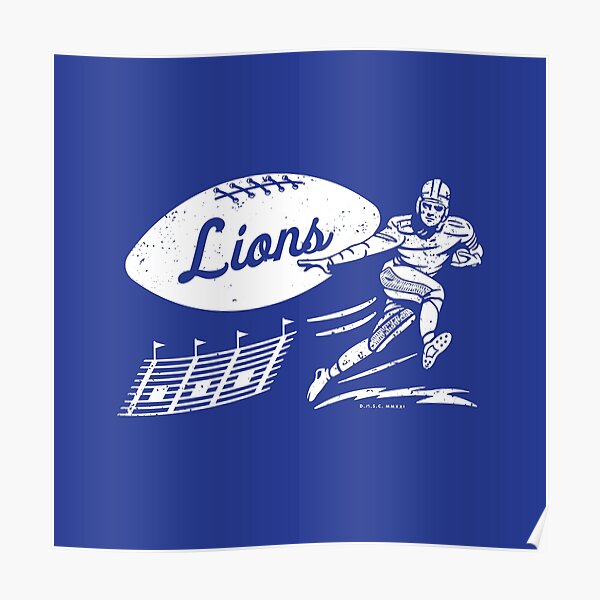 Lions Football Color Swatch Print Lions Football Poster 