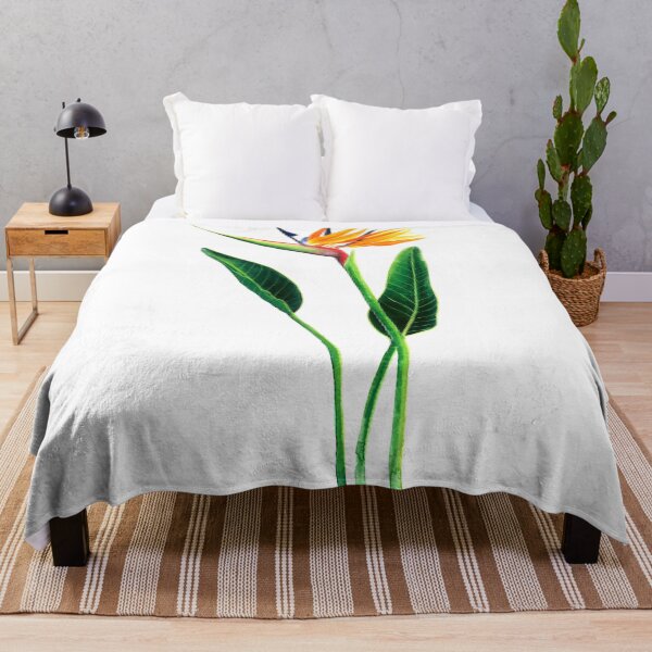 Item preview, Watercolor strelitzia bird of paradise flower designed and sold by CarolineJordaan.